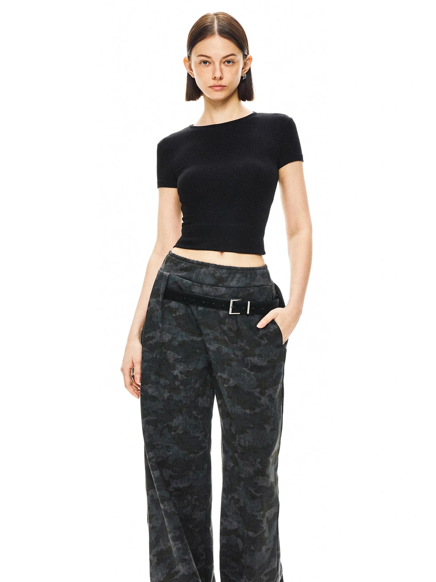kvkv Curve Fit Camouflage Cargo Joggers