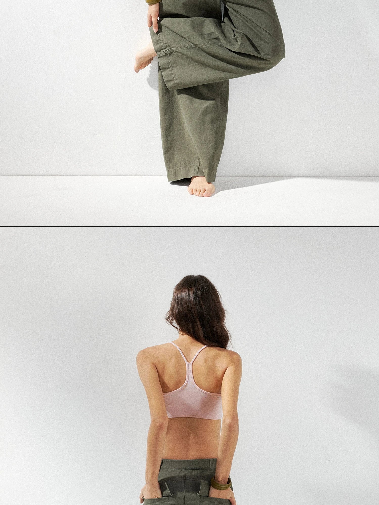 kvkv Curved Baggy Wide Leg Washed Carpenter Pants