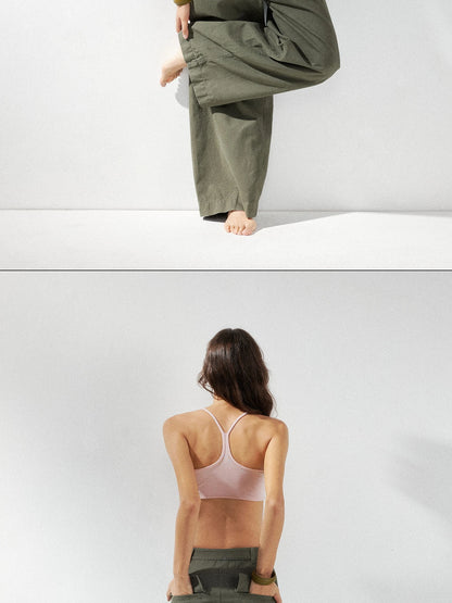 kvkv Curved Baggy Wide Leg Washed Carpenter Pants