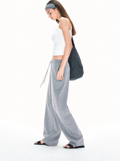 Curved Hem Relaxed Fit Sweatpants