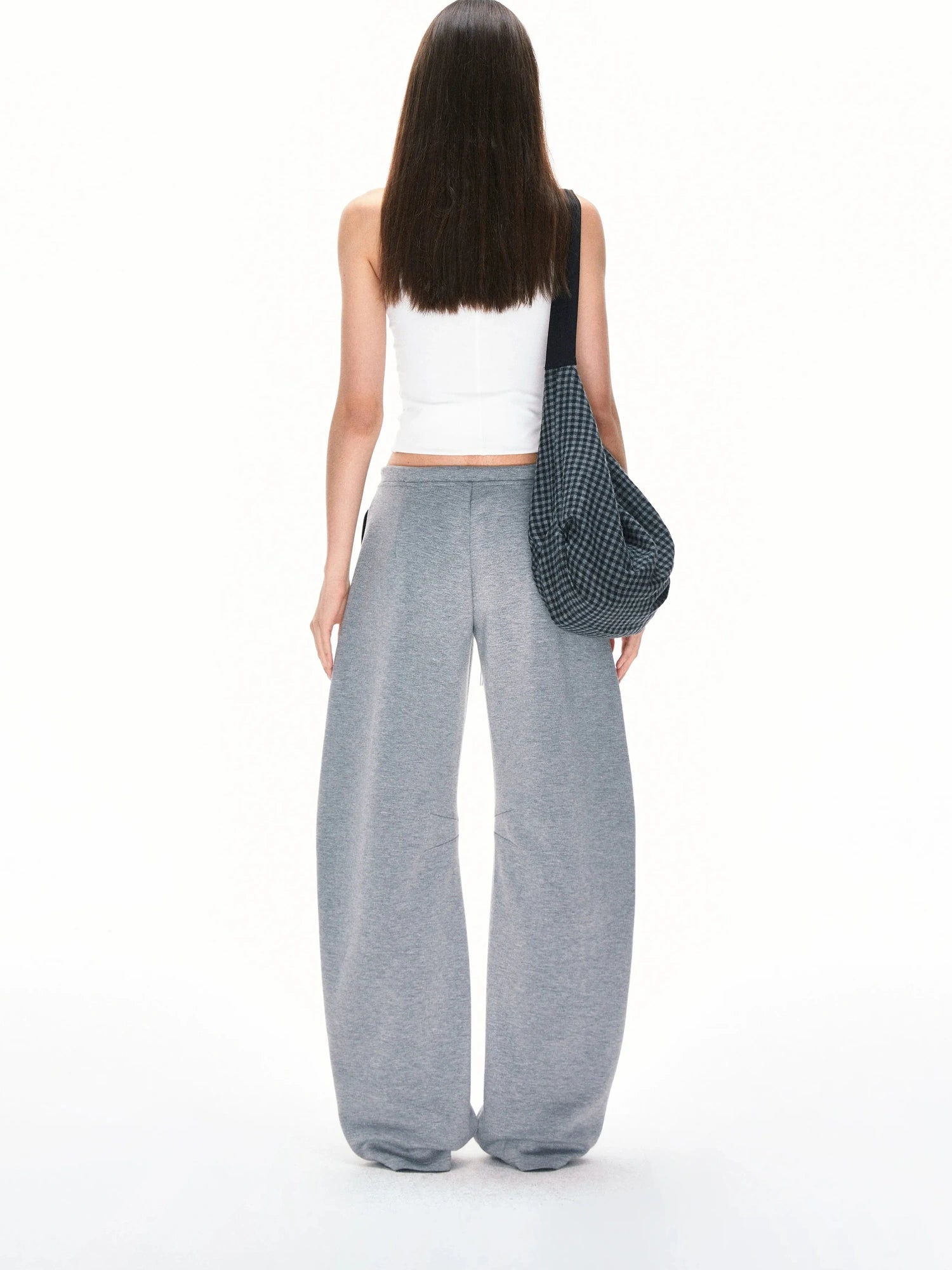 Curved Hem Relaxed Fit Sweatpants