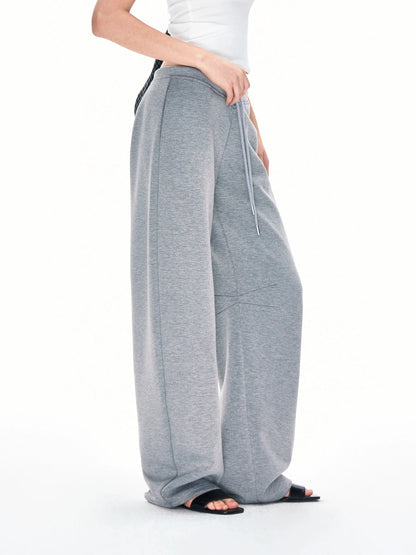 Curved Hem Relaxed Fit Sweatpants