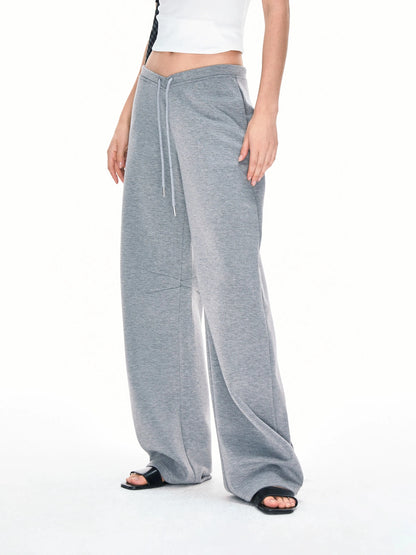 Curved Hem Relaxed Fit Sweatpants