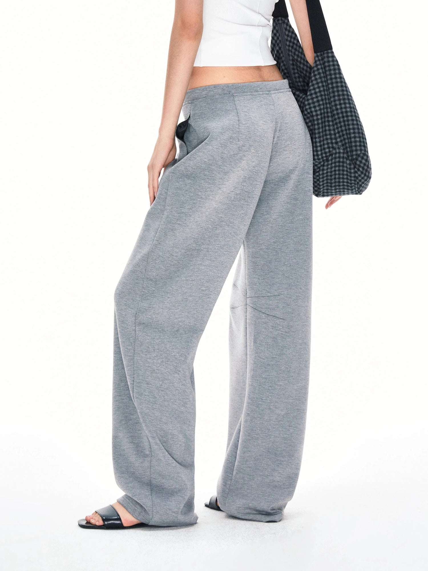 Curved Hem Relaxed Fit Sweatpants