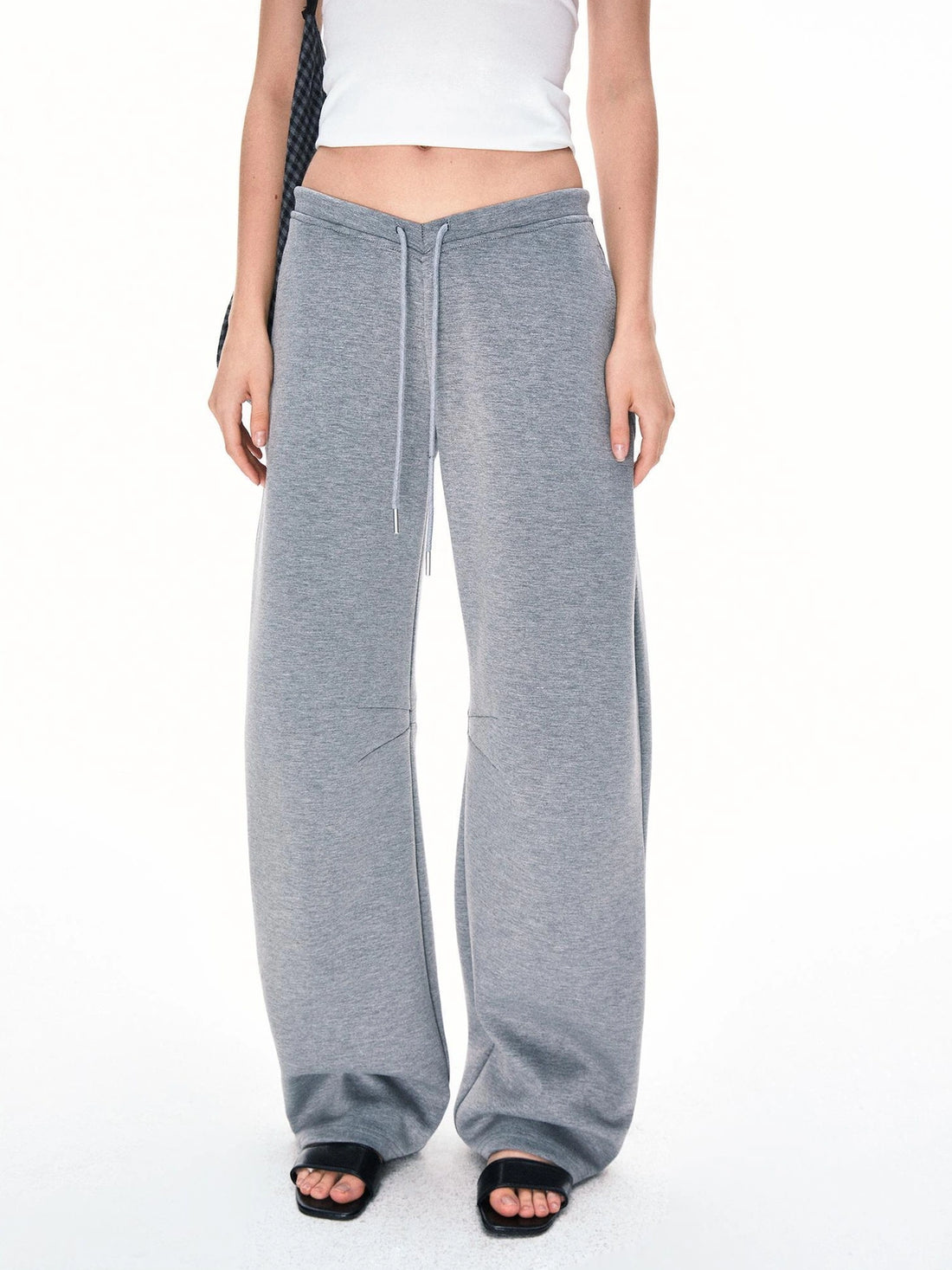 Curved Hem Relaxed Fit Sweatpants
