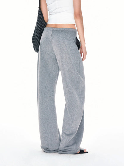 Curved Hem Relaxed Fit Sweatpants
