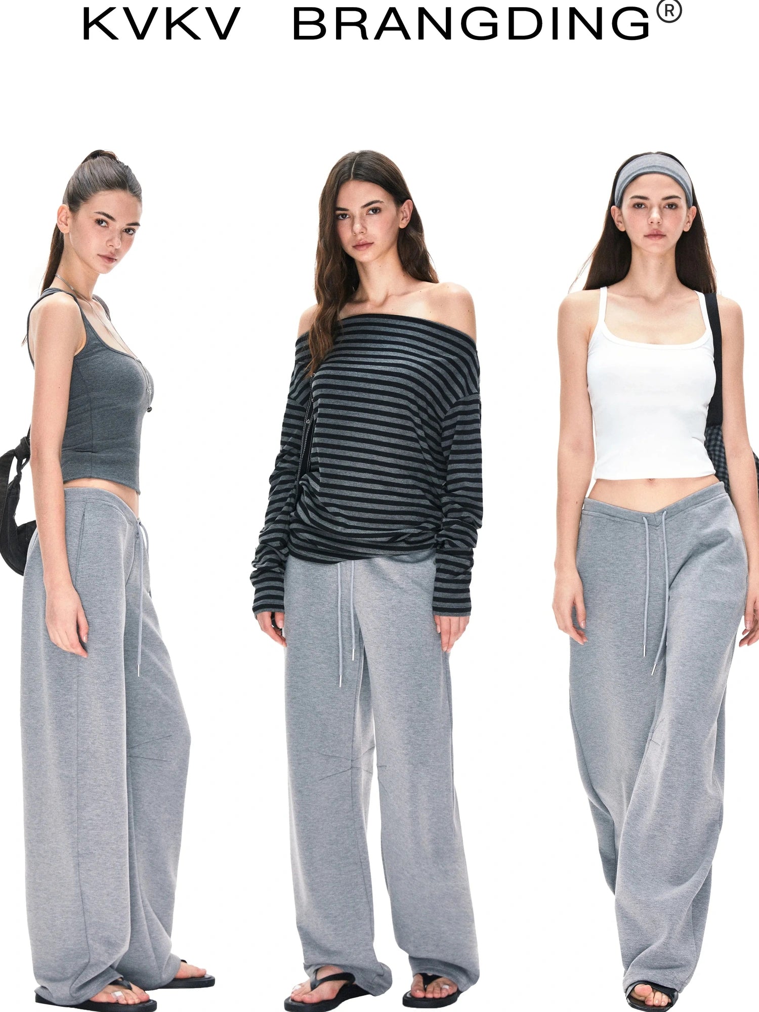 Curved Hem Relaxed Fit Sweatpants