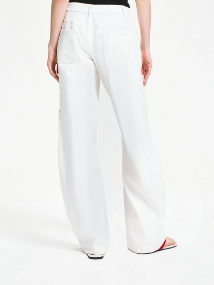 kvkv Curved Hem Washed Wide Leg Trousers