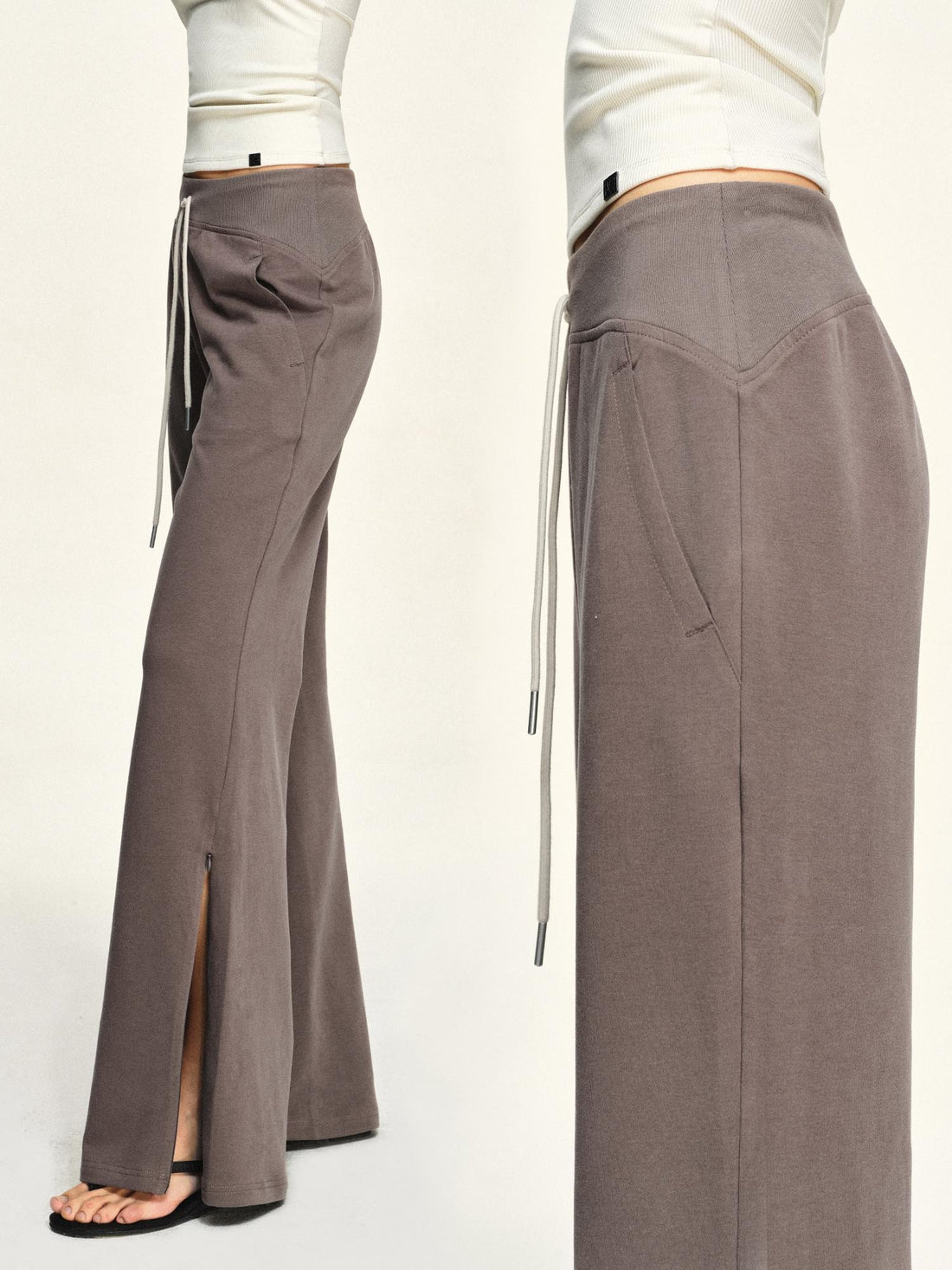 kvkv Curved Split Hem Flare Modal Cotton Women&