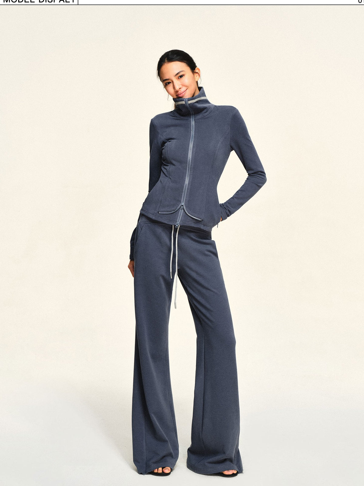 kvkv Curved Structure Flared Zip Modal Cotton Women&