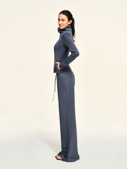 kvkv Curved Structure Flared Zip Modal Cotton Women&