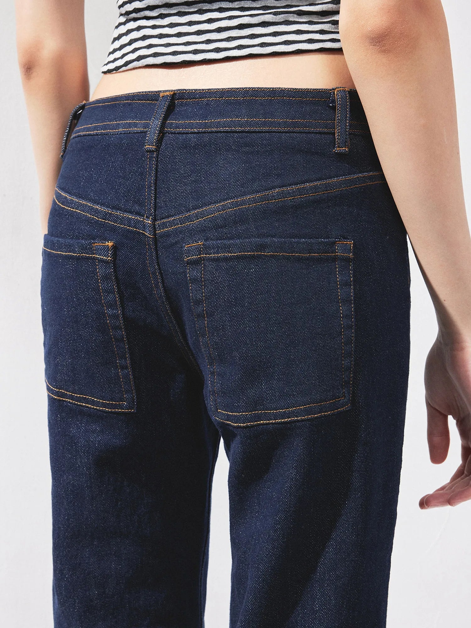kvkv Curved Waist Bootcut Denim Trousers
