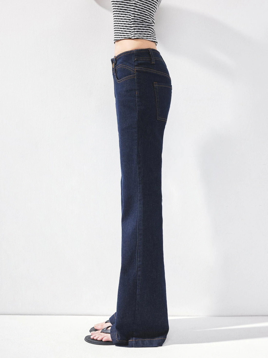kvkv Curved Waist Bootcut Denim Trousers