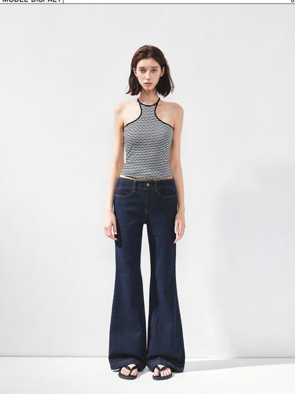 kvkv Curved Waist Bootcut Denim Trousers