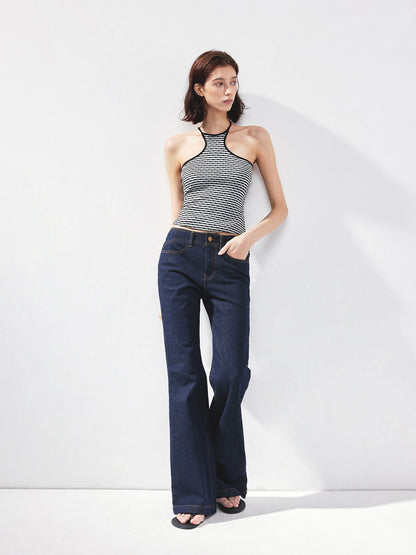 kvkv Curved Waist Bootcut Denim Trousers