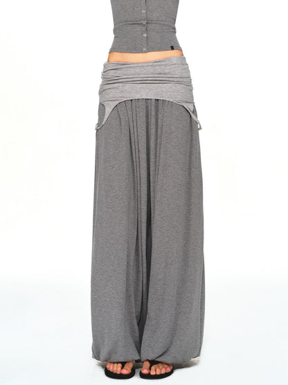 kvkv Dark Grey Convertible Strap Flip Waist Drape Women&