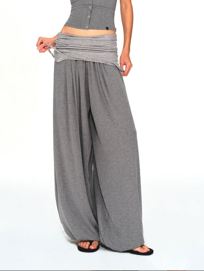 kvkv Dark Grey Convertible Strap Flip Waist Drape Women&