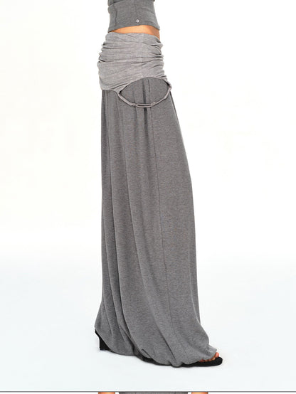 kvkv Dark Grey Convertible Strap Flip Waist Drape Women&