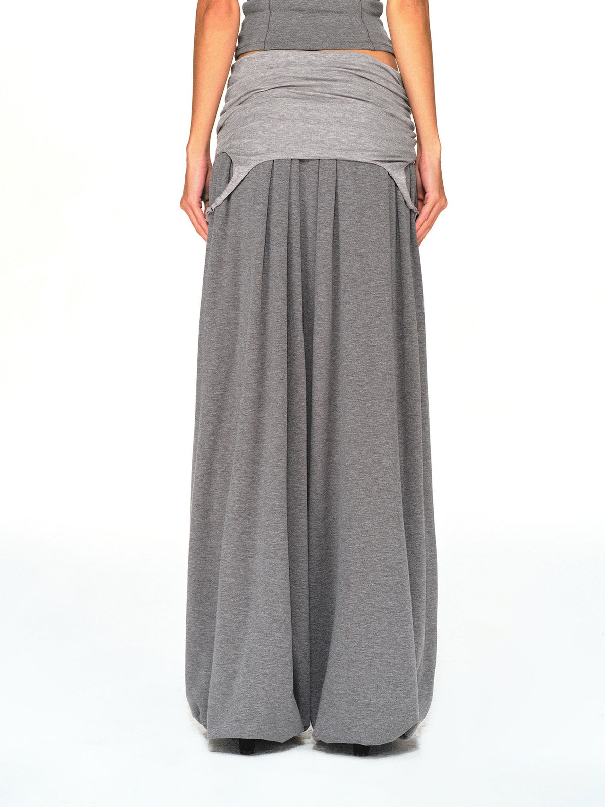 kvkv Dark Grey Convertible Strap Flip Waist Drape Women&