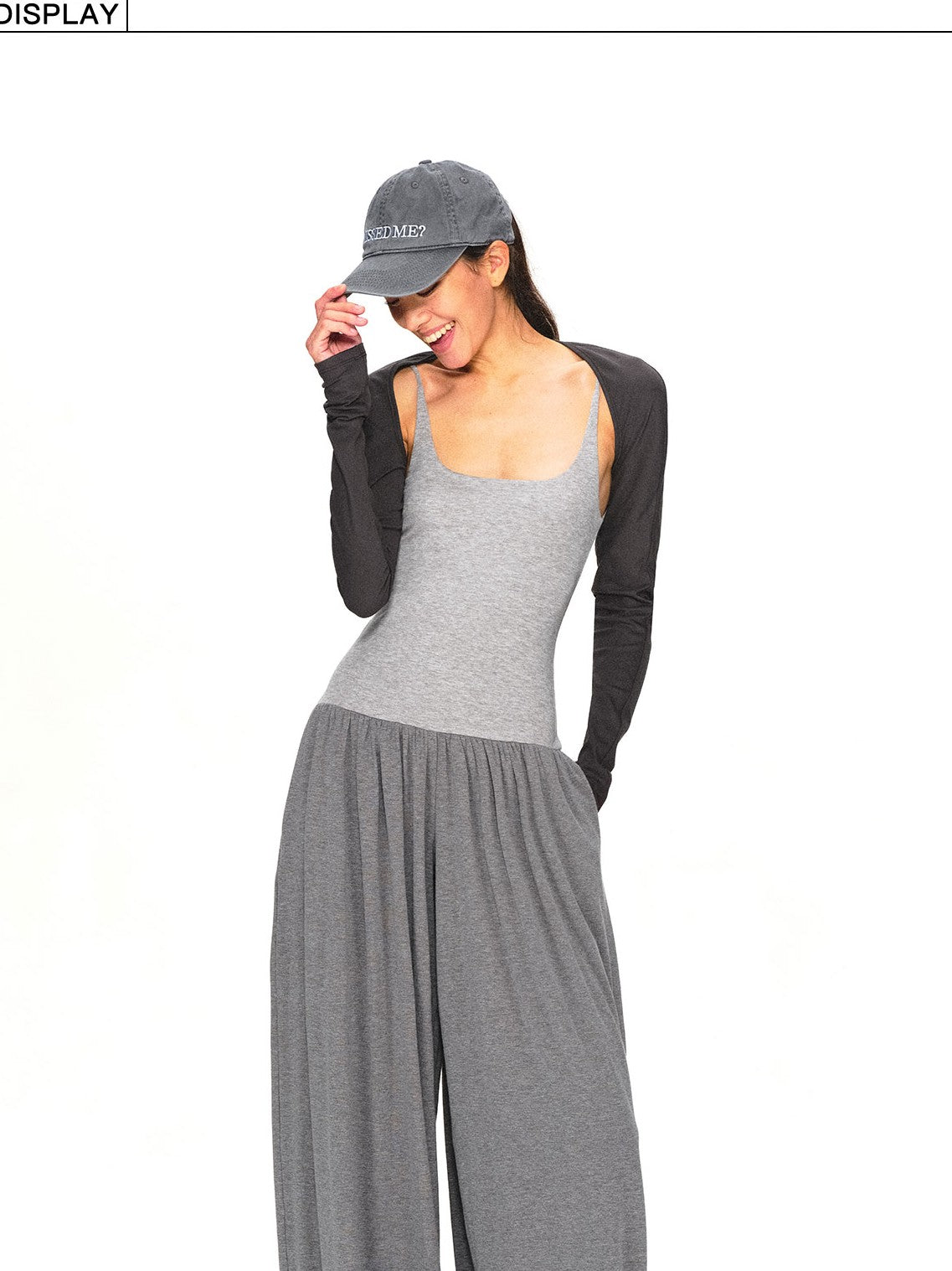 kvkv Dark Grey Convertible Strap Flip Waist Drape Women&