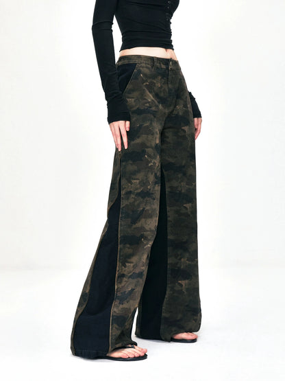 kvkv Deconstructed Camo Cargo Pants With Adjustable Zip