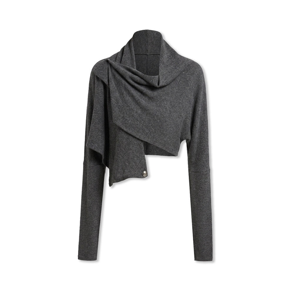 kvkv_Deep_Gray_Angora_Blend_Two_Way_Asymmetric_Hem_Women&