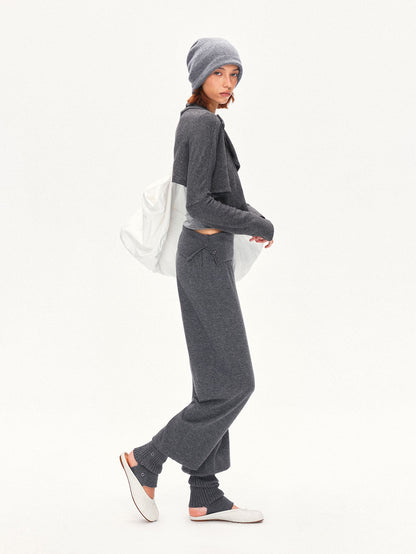kvkv Deep Gray Angora Blend Two Way Asymmetric Hem Women&