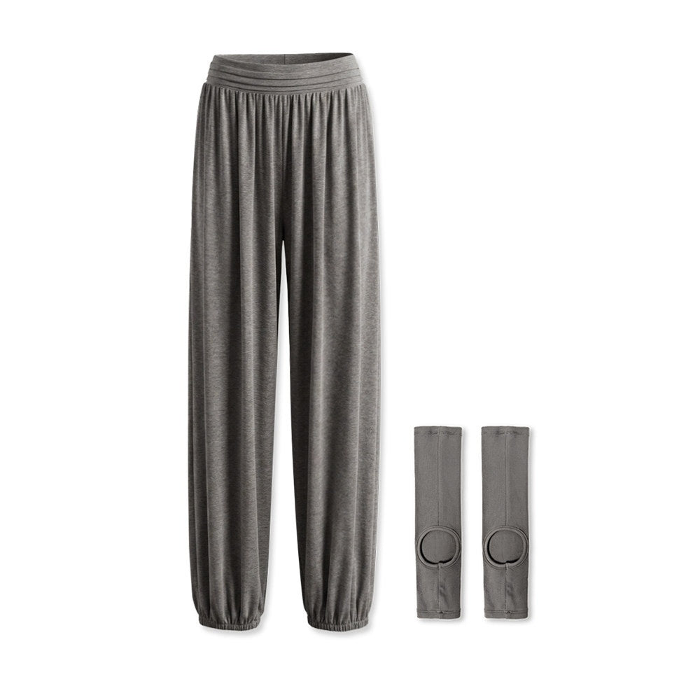 kvkv_Deep_Gray_Detachable_Sock_Cuff_Wide_Waist_Pleat_Women&