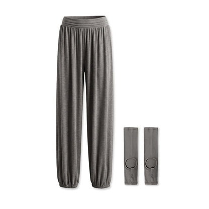 kvkv_Deep_Gray_Detachable_Sock_Cuff_Wide_Waist_Pleat_Women&