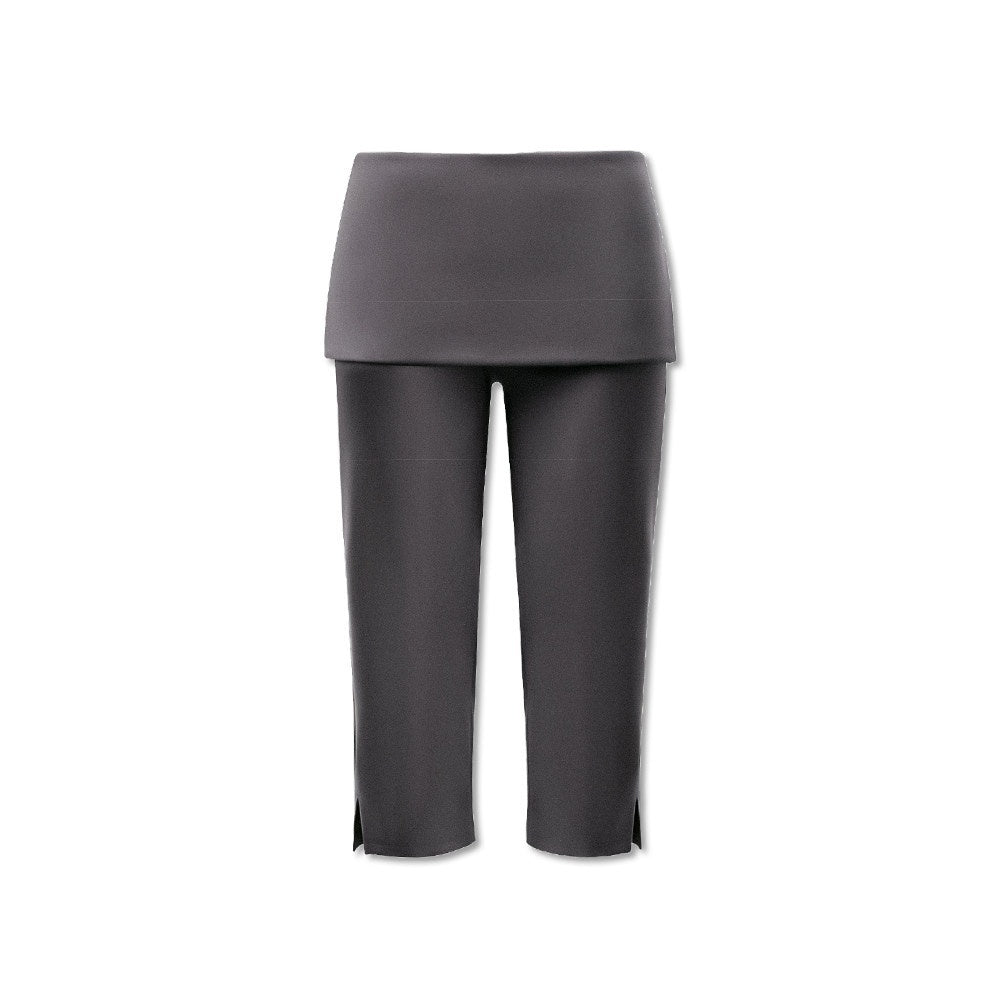 kvkv_Deep_Gray_Foldover_Waist_Side_Slit_Women&