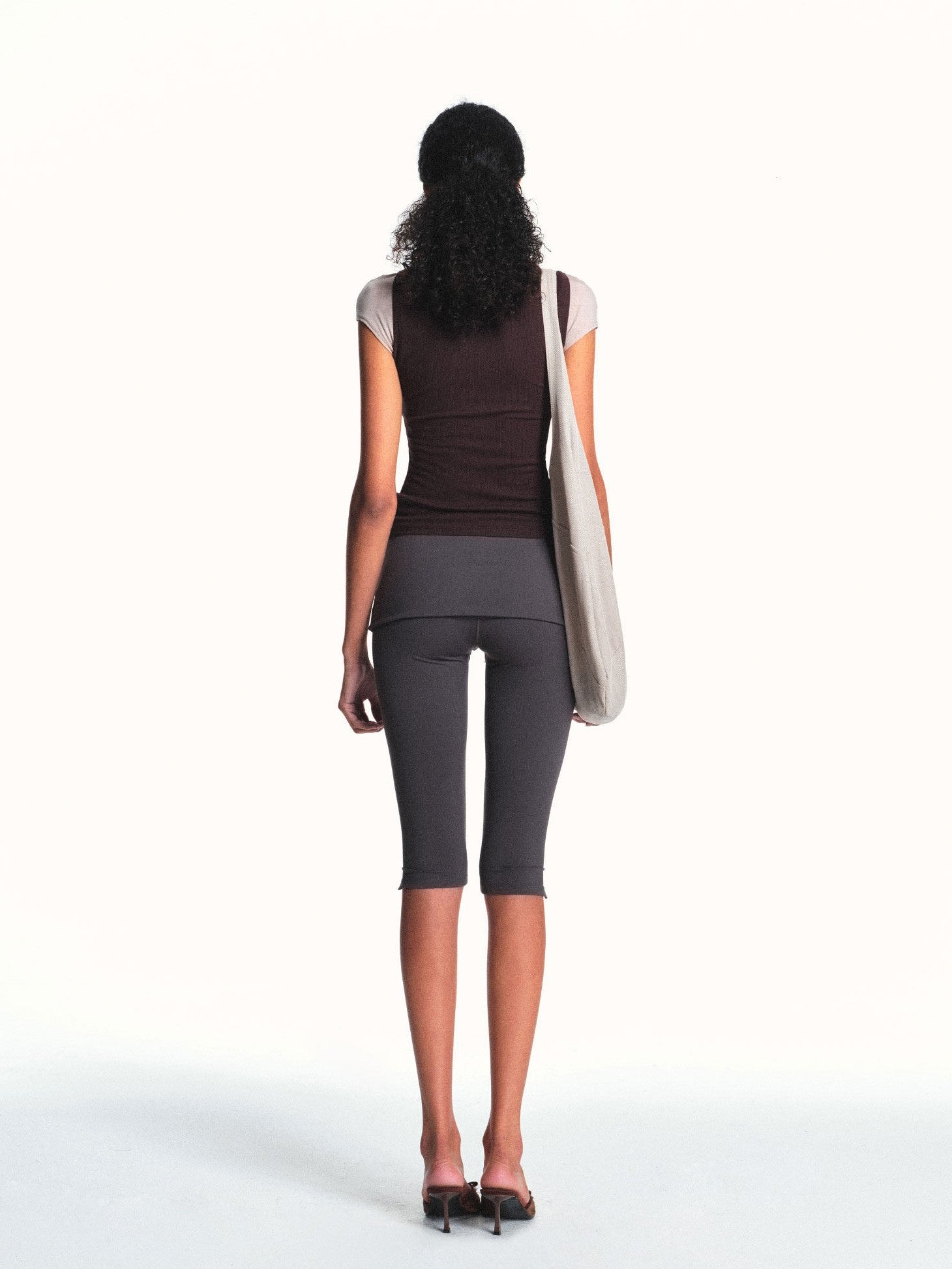 kvkv Deep Gray Foldover Waist Side Slit Women&