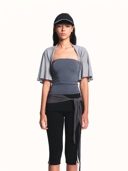 kvkv Deep Gray Foldover Waist Side Slit Women&