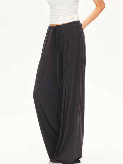kvkv Deep Gray Pleated Detachable Elastic Waist Women&