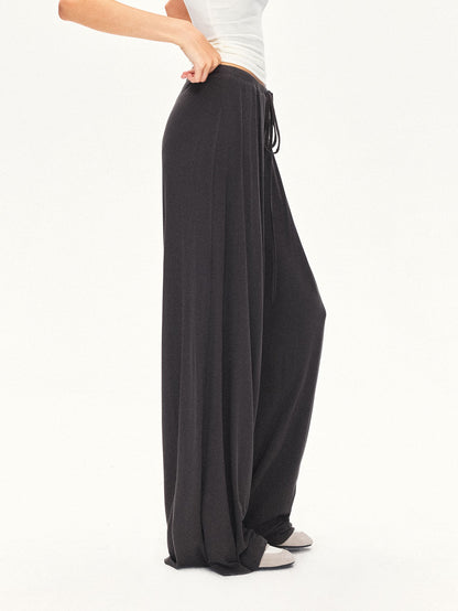 kvkv Deep Gray Pleated Detachable Elastic Waist Women&