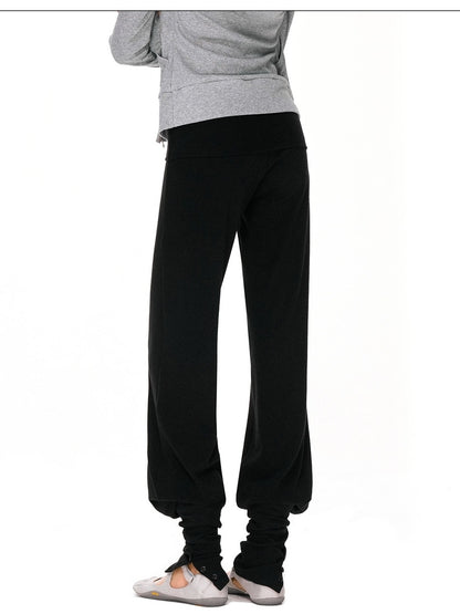 kvkv Detachable Foldover Waist Sport Cuffed Jogger Womens Viscose Blend Pants