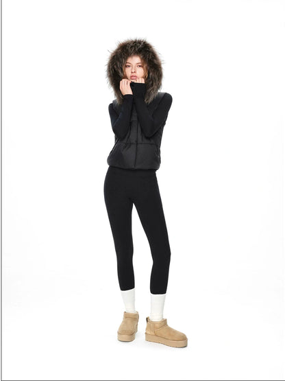 kvkv Detachable Hooded Quilted Vest