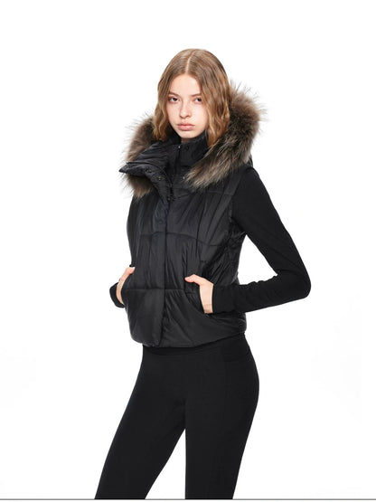 kvkv Detachable Hooded Quilted Vest