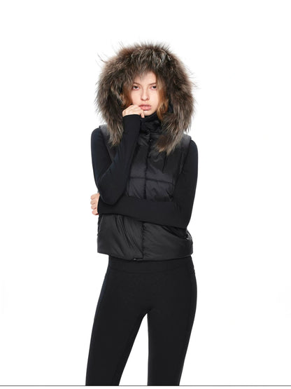 kvkv Detachable Hooded Quilted Vest