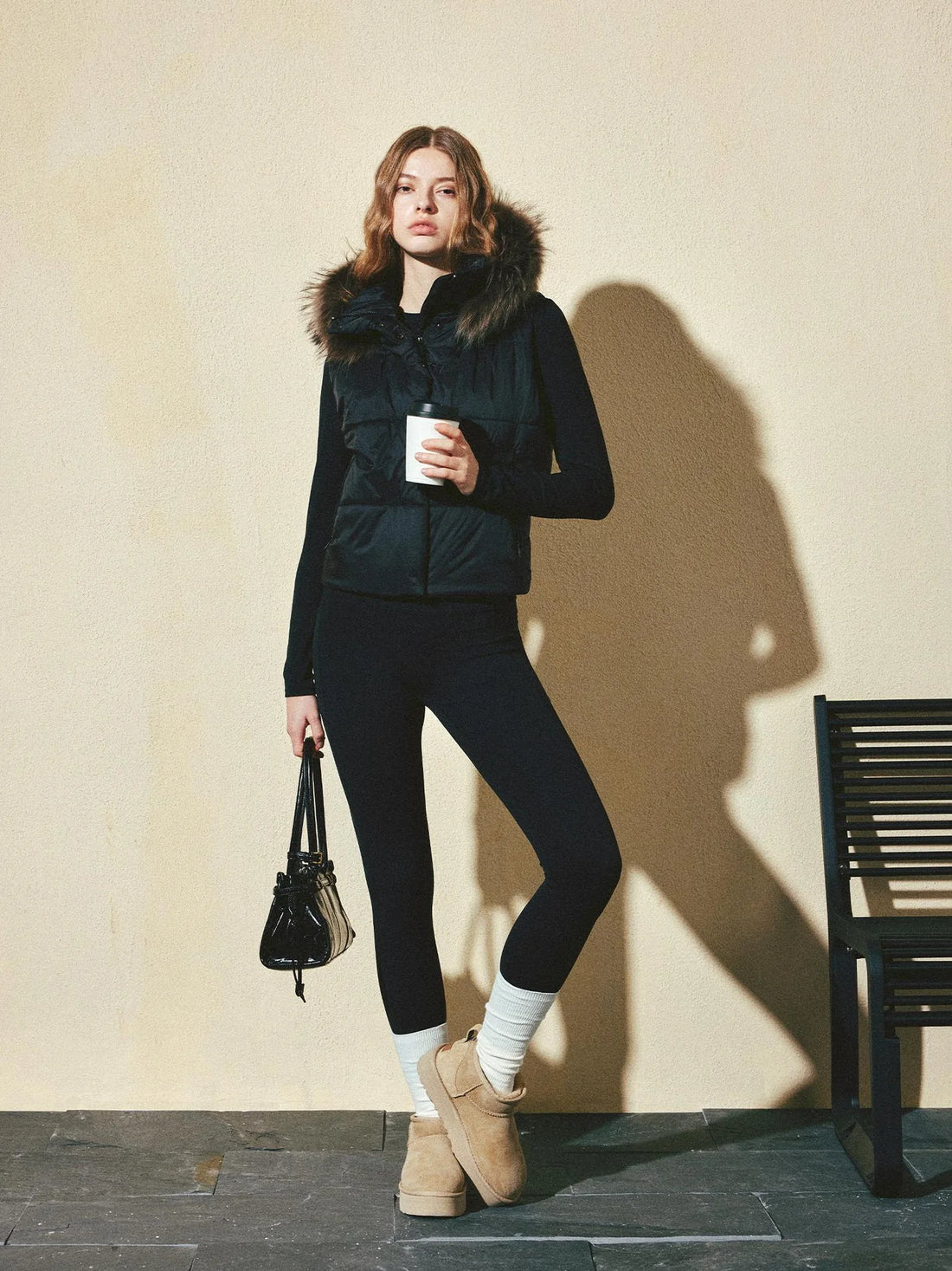 kvkv Detachable Hooded Quilted Vest