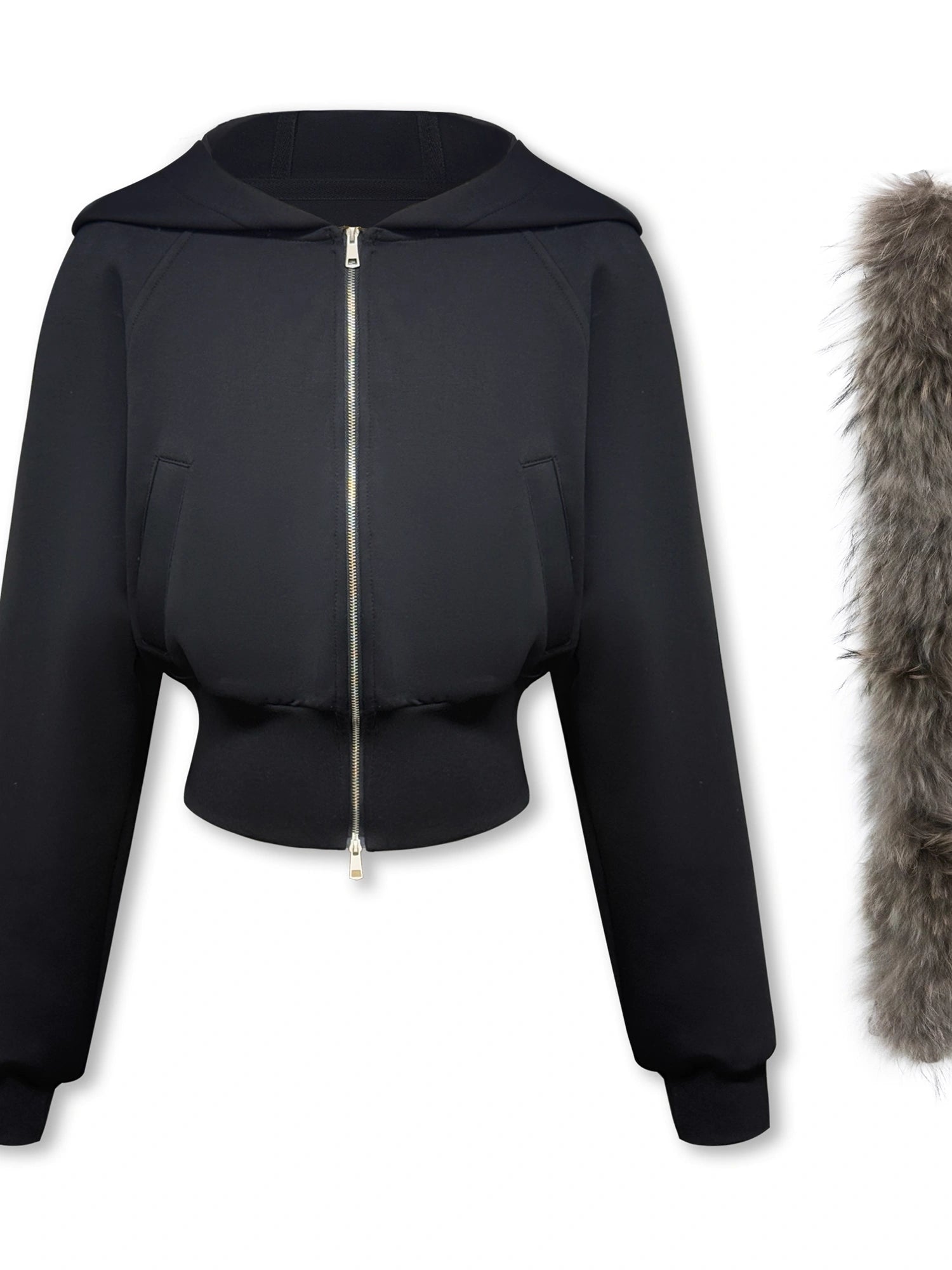 kvkv_Detachable_Raccoon_Fur_Hooded_Crop_Sweatshirt_MISSTT