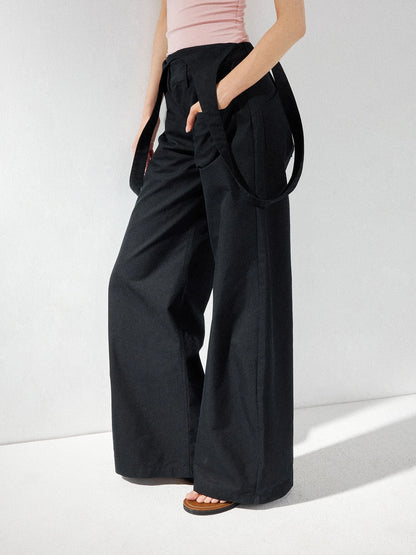 kvkv Detachable Suspenders Cargo Wide Leg Pants