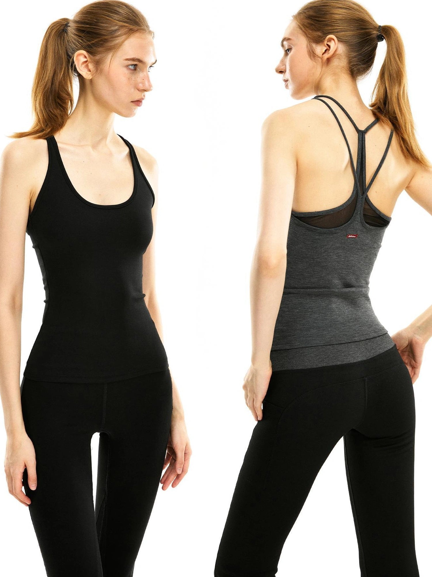 kvkv Double Layer Back Yoga Tank Top