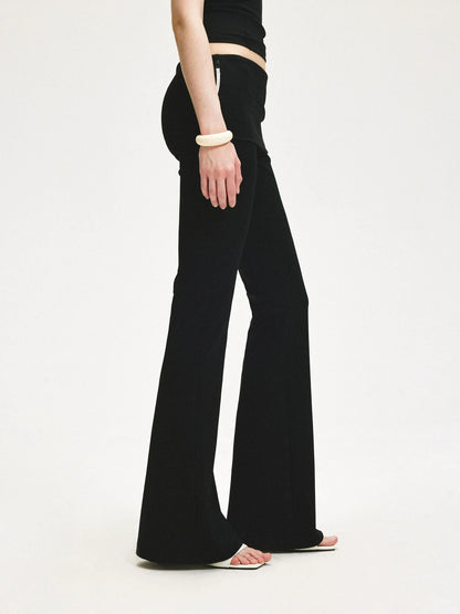 KVKV Yoga Clothing Brand - Double Layer Flared Fold Over Yoga Pants