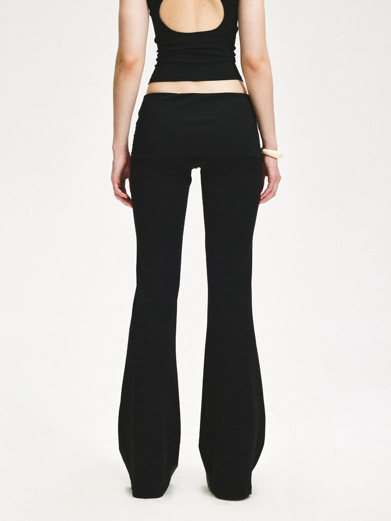 KVKV Yoga Clothing Brand - Double Layer Flared Fold Over Yoga Pants