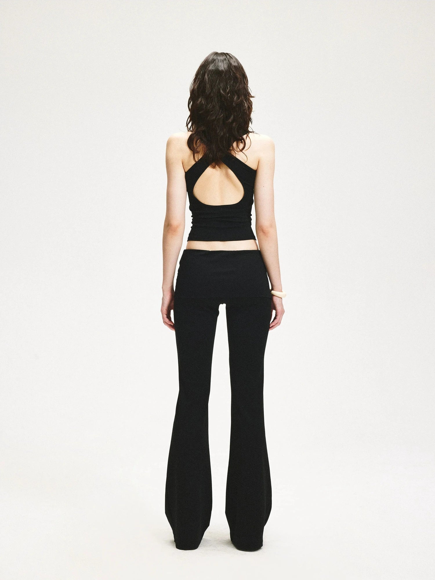 KVKV Yoga Clothing Brand - Double Layer Flared Fold Over Yoga Pants