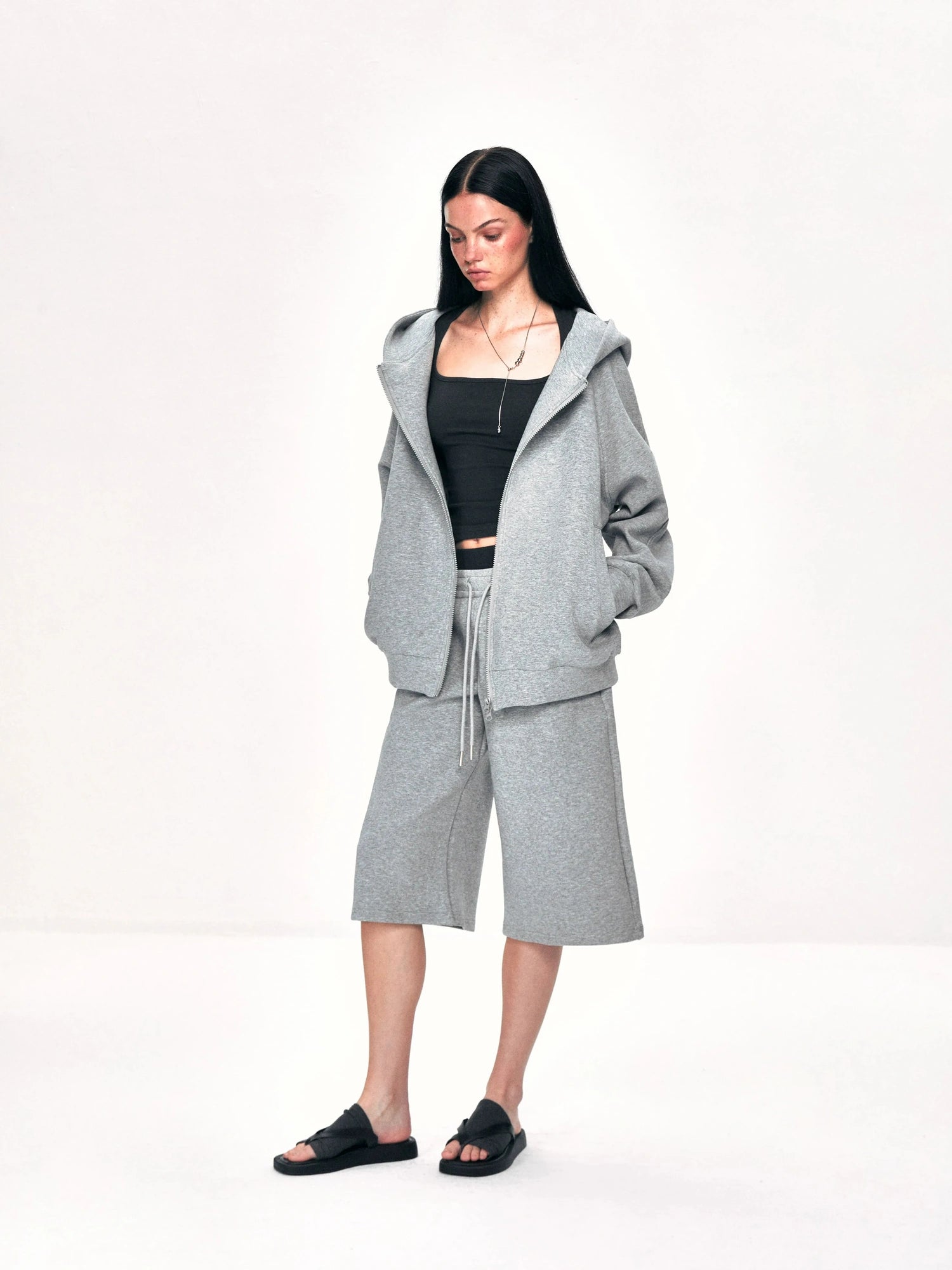 Double Layer Waistband Cargo Sweatpants