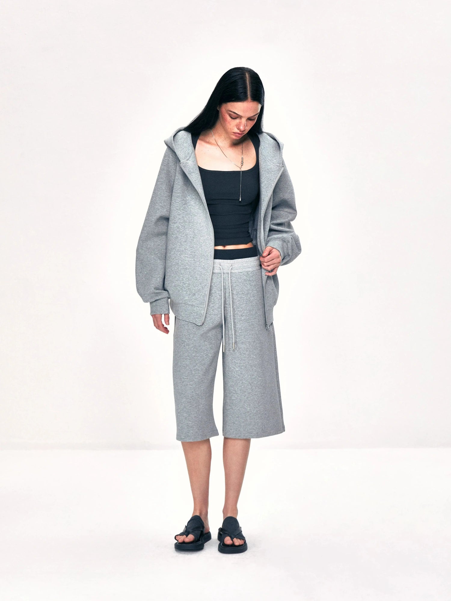 Double Layer Waistband Cargo Sweatpants