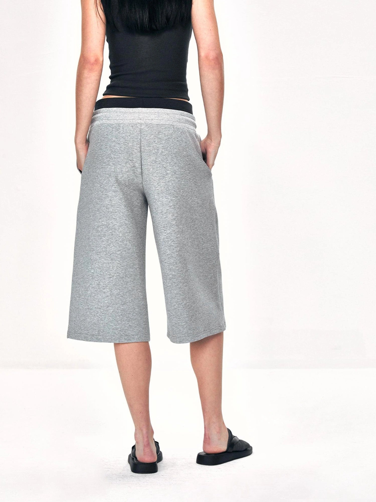 Double Layer Waistband Cargo Sweatpants