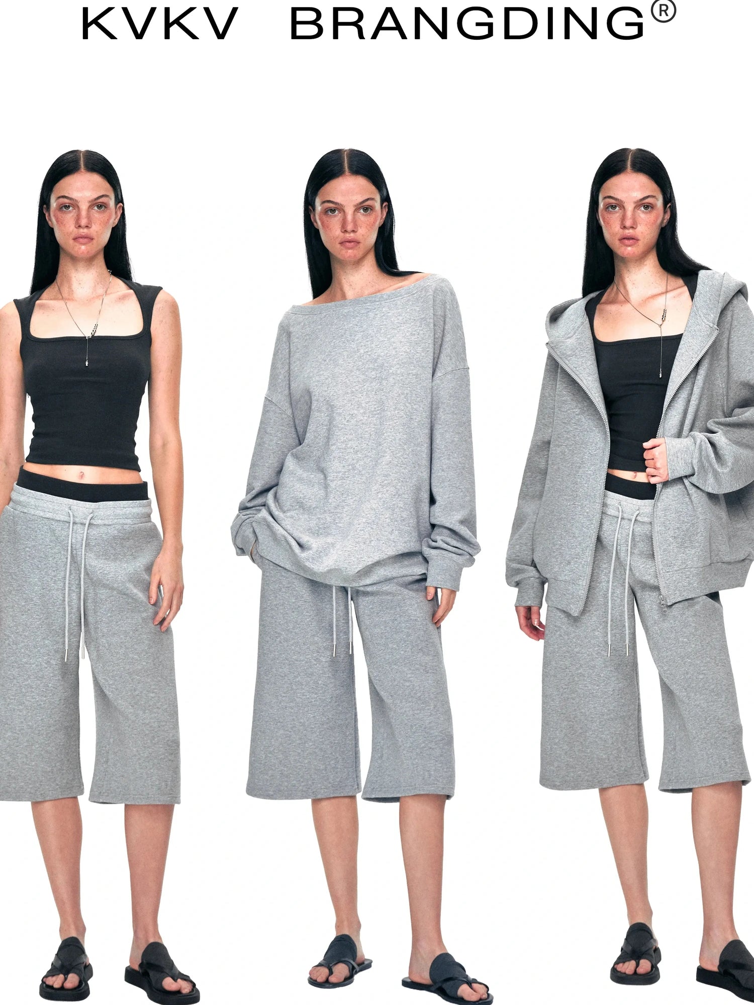Double Layer Waistband Cargo Sweatpants