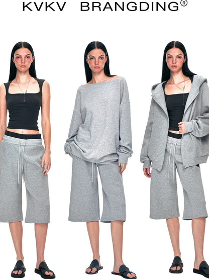 Double Layer Waistband Cargo Sweatpants